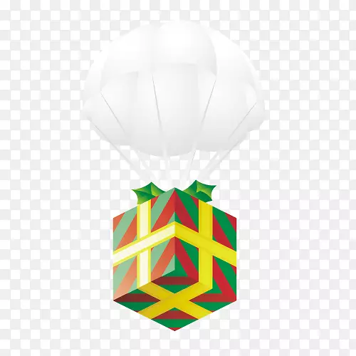 气球礼物降落伞图标-热气球
