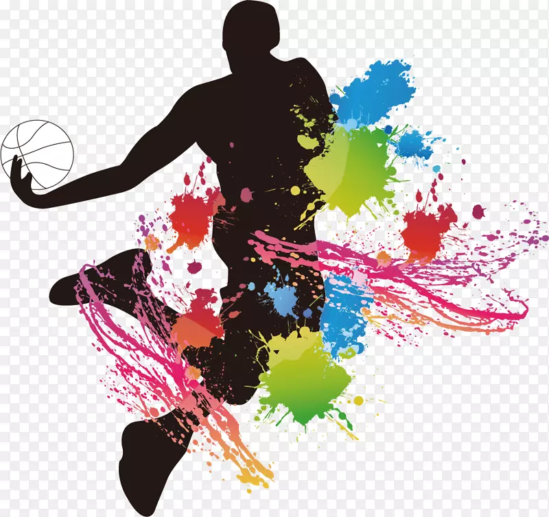篮球运动员上篮-创造性篮球运动员