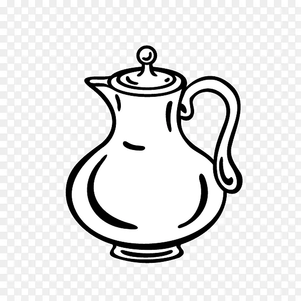 茶壶咖啡杯图-水壶