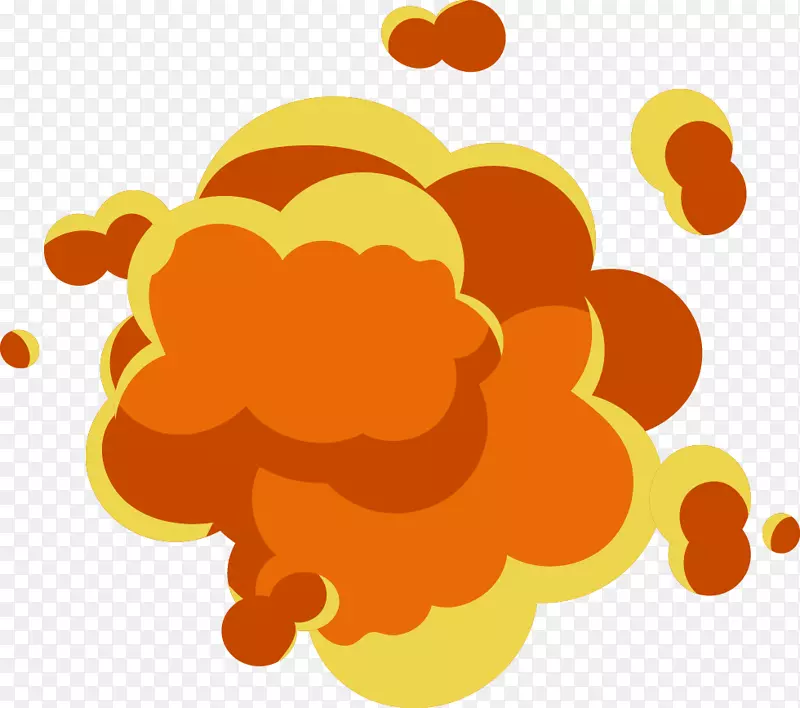 爆炸！我的爆炸卡通剪辑艺术-卡通云爆炸