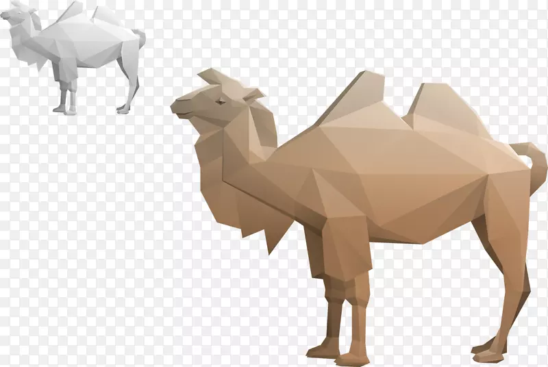 多福纸折纸动物-骆驼视角