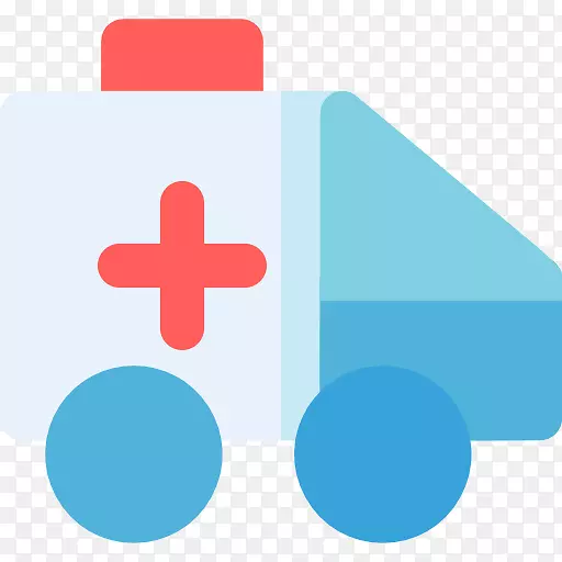可伸缩图形救护车图标-蓝色救护车