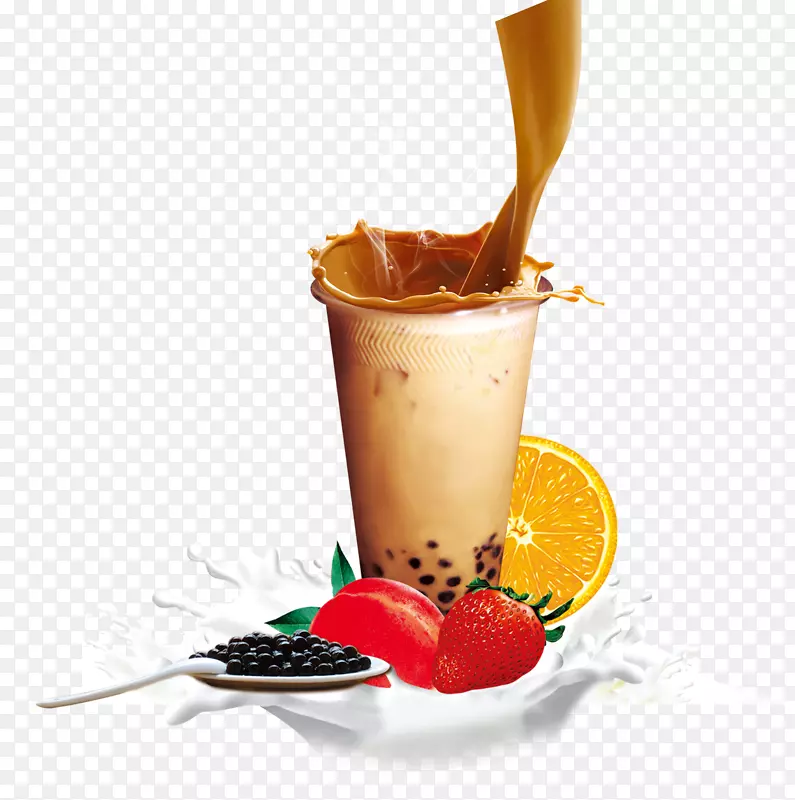香港式奶茶泡泡茶-茶，饮料，水果饮料