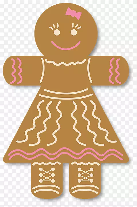 姜饼夹艺术创意元素娃娃微笑