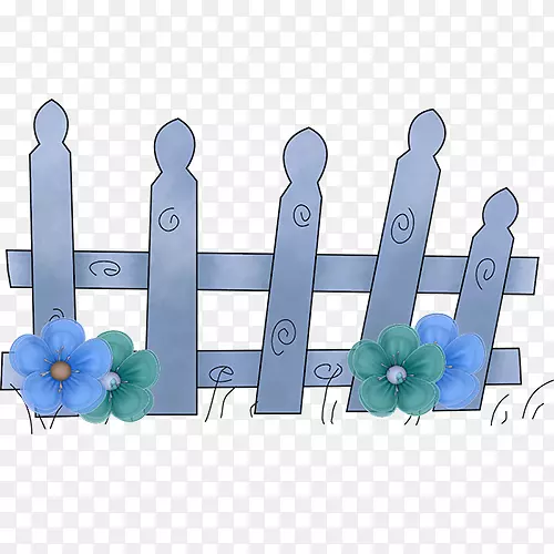 彩色栅栏花园木蓝栅栏