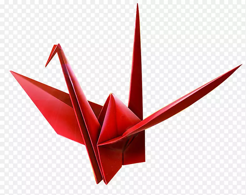 千只纸鹤-卡通红纸鹤