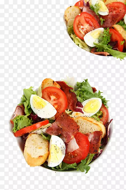 减肥食品健康饮食-生菜和番茄蛋
