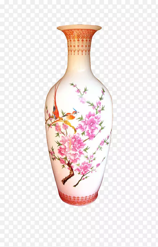 陶瓷摄影艺术花瓶-牡丹花瓶