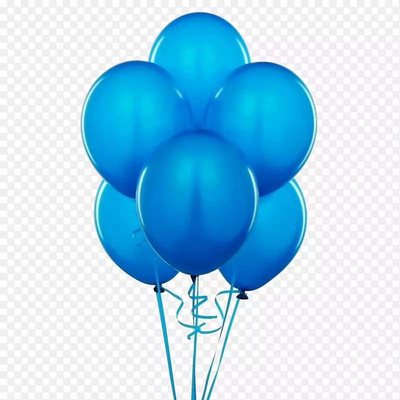 蓝色气球蓝色剪贴画-蓝色气球