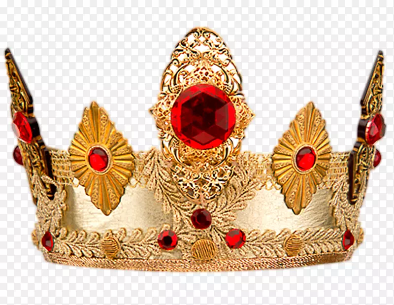 皇冠剪贴画-红色大宝石冠