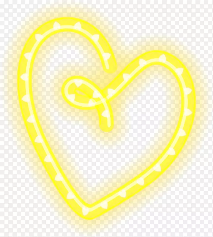 黄色字体-手绘黄色爱情光环