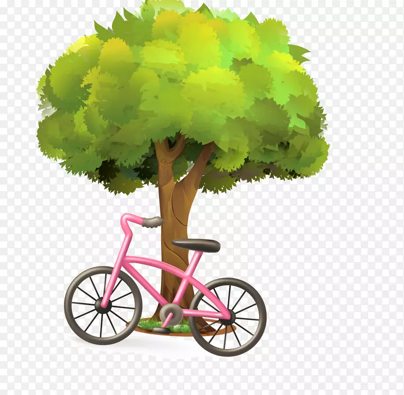 自行车树-树下的自行车