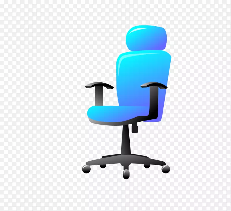 家居用品椅图标-蓝色椅子