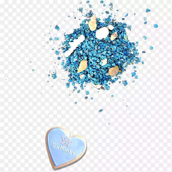 砂笔海贝壳-蓝宝石