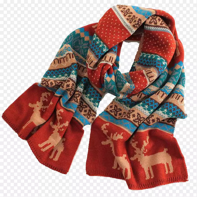 围巾显著女友圣诞节边羊毛围巾情侣