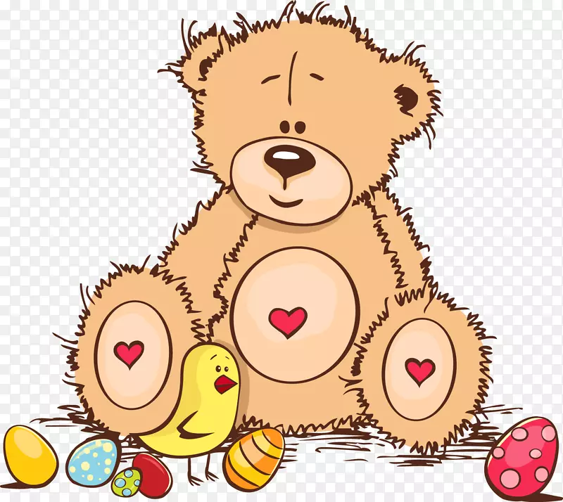 棕熊卡通可爱-玩具
