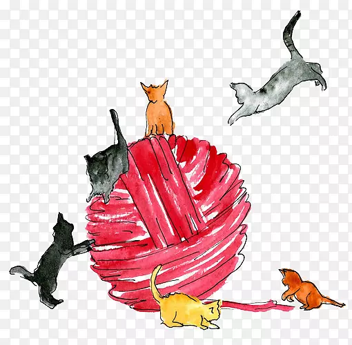 猫球图-红发球