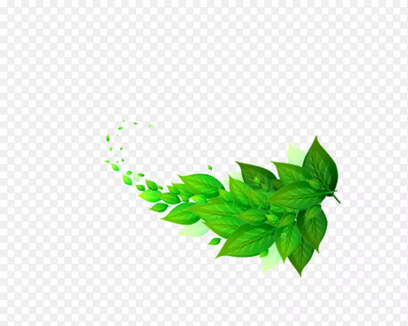 绿叶下载壁纸-创意风吹绿叶