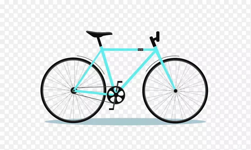 单速自行车山地车车架曲柄-蓝色自行车