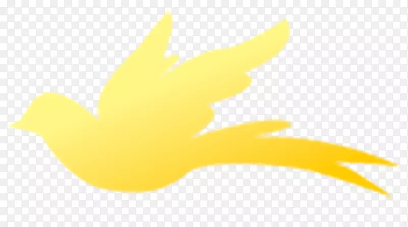 喙水鸟鸭标志-黄色鸟