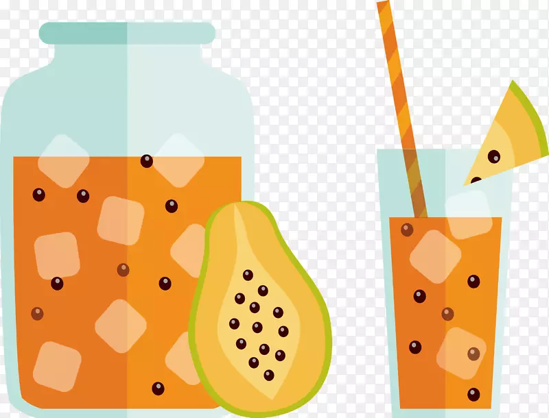 橙汁椰子水饮料-创意饮料