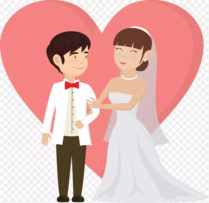 婚姻情侣爱奇帕浪漫-彩绘新娘和新郎
