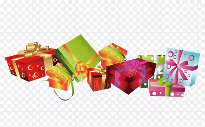 圣诞礼品盒-五颜六色的购物袋装饰图案