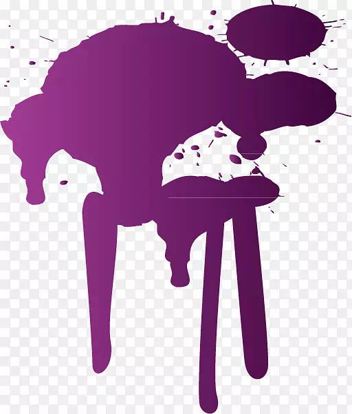 平面设计紫色-创意紫色飞溅