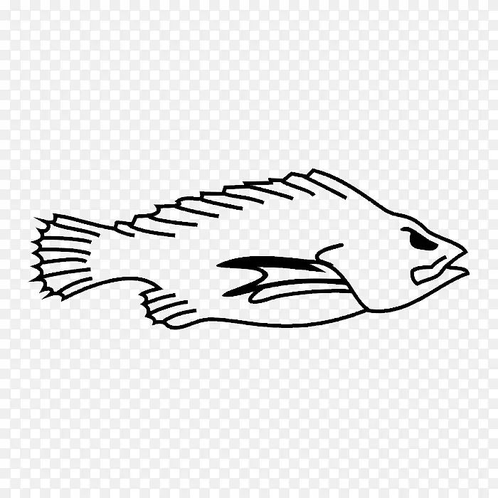 锦鲤纹身暹罗斗鱼剪贴画-水生生物