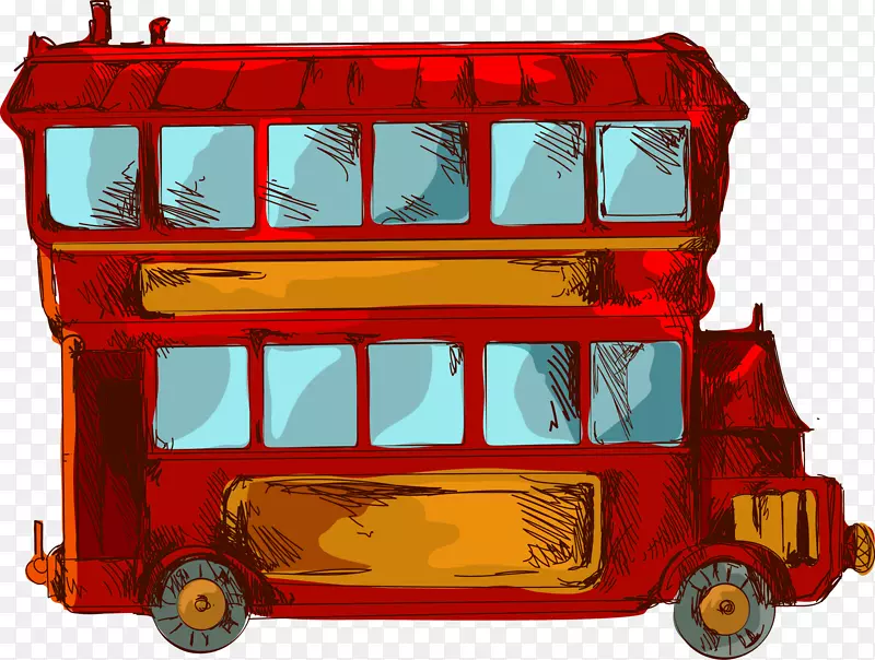 双层巴士客车-复古巴士