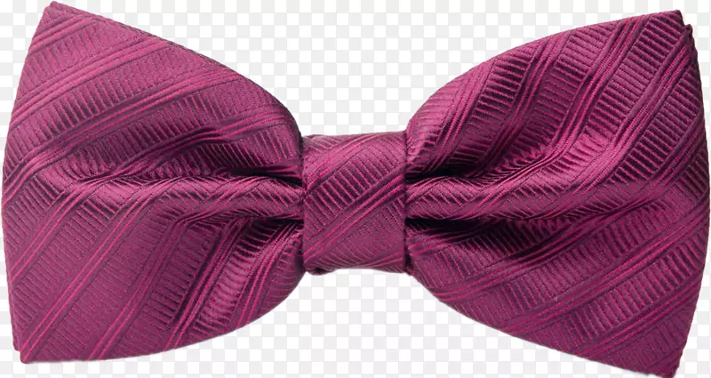领结蝴蝶丝紫红色紫色条纹丝质领带