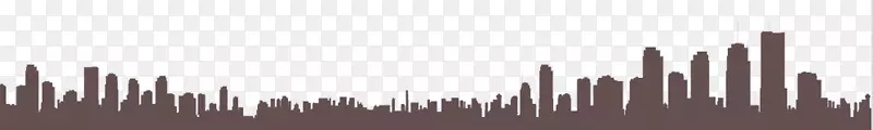 白色黑角字体-城市剪影