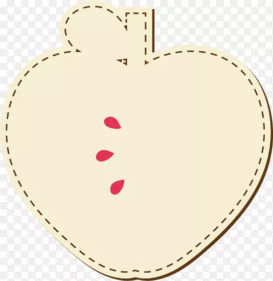 心脏区图案.手绘抽象苹果图案