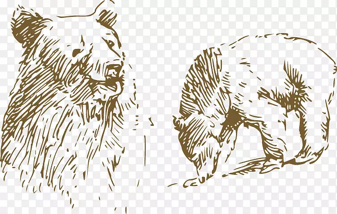 美国老虎黑熊亚洲黑熊画黑熊