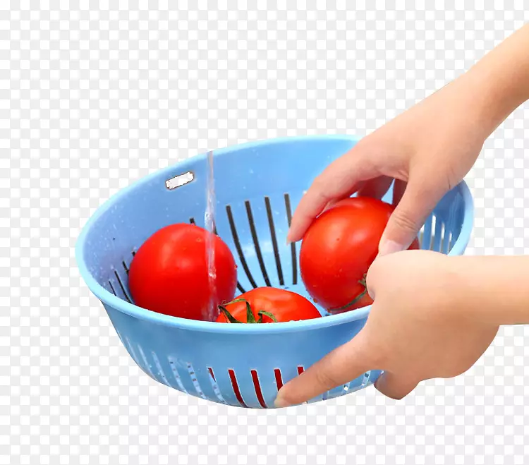 番茄篮蔬菜塑料厨房-清洗番茄现场材料
