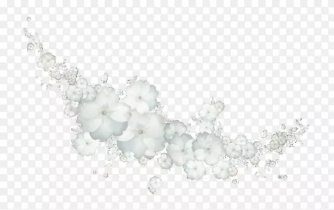 材料项链珍珠身穿孔珠宝图案-白色花卉图案装饰点缀