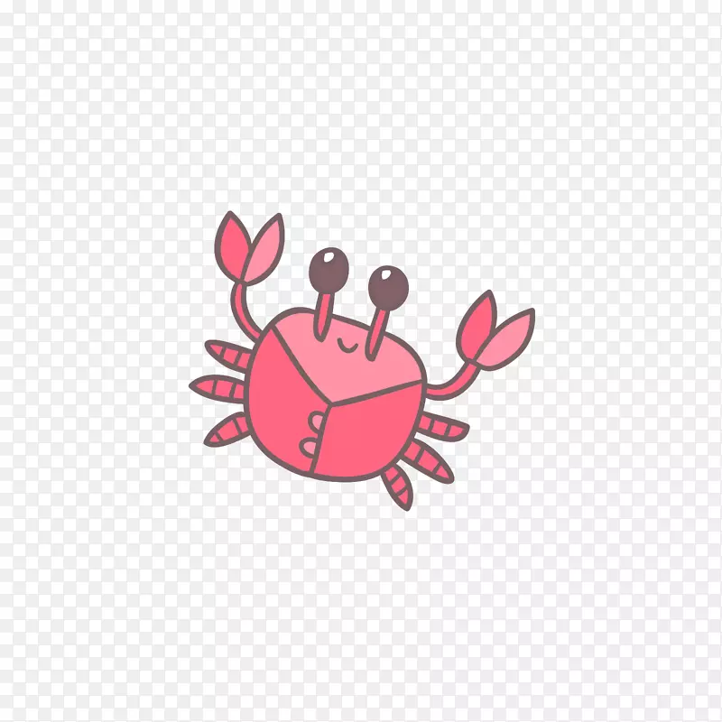 螃蟹哈罗德和莫德标志插图-红蟹