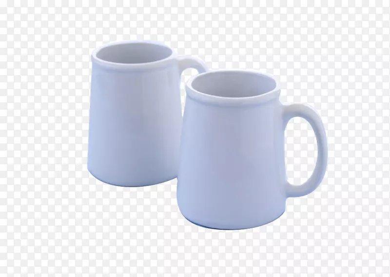 咖啡杯-白色水壶