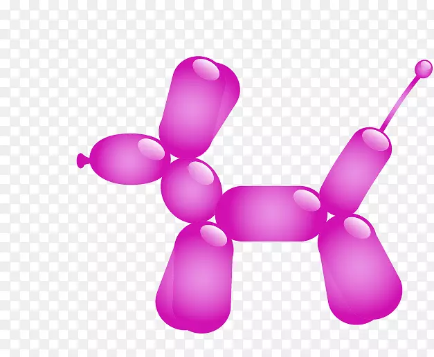 贵宾犬气球犬夹艺术-气球狗