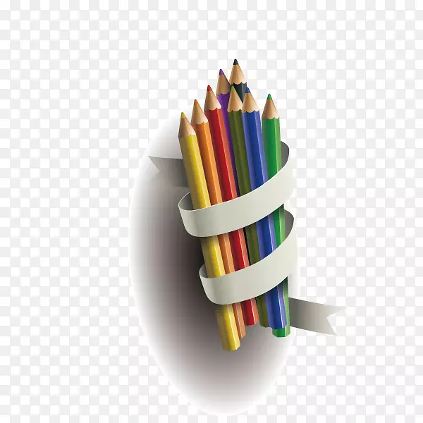 彩色铅笔，学校用品，学校季节