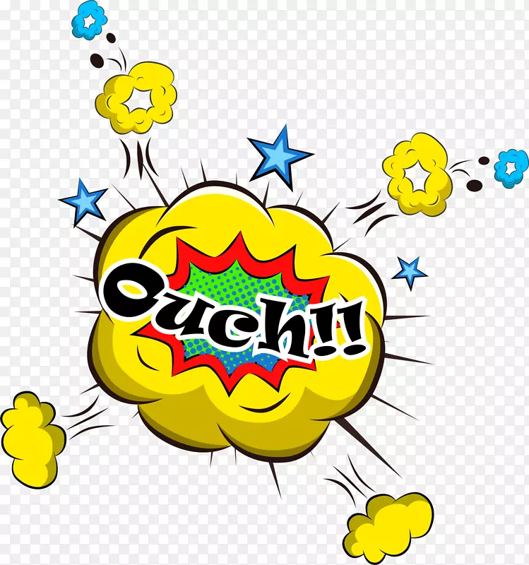 Adobe插画剪贴画-黄色视频爆炸