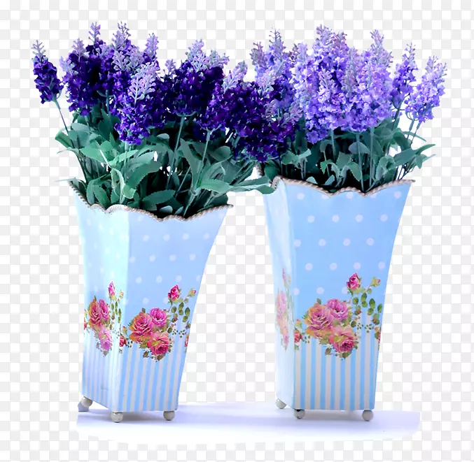 模板下载-紫色花瓶