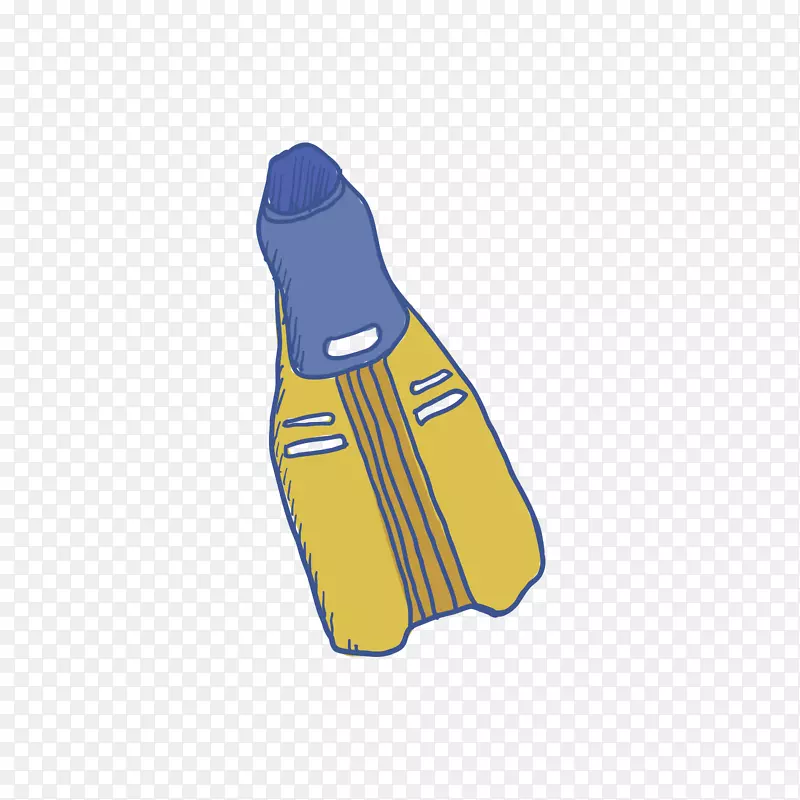 下载-黄色及蓝色潜水靴