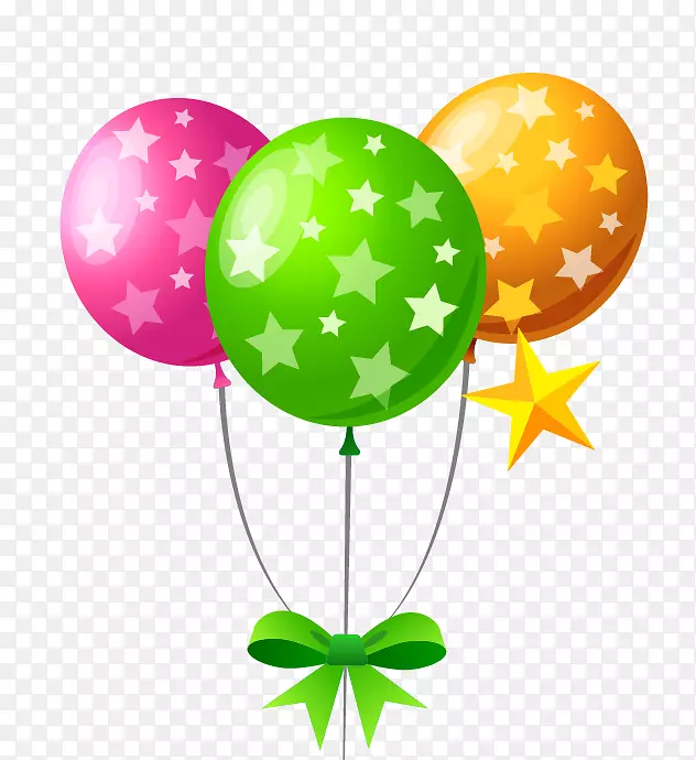 玩具气球生日剪贴画彩色生日气球
