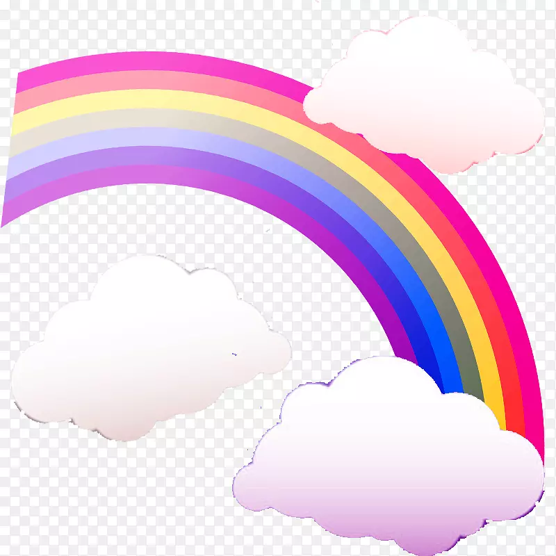 彩虹剪贴画-富有创意的浪漫彩虹