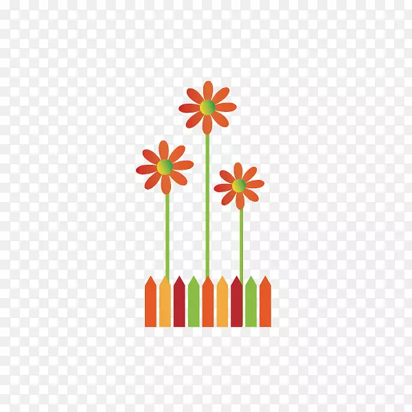 下载插画-花卉围栏