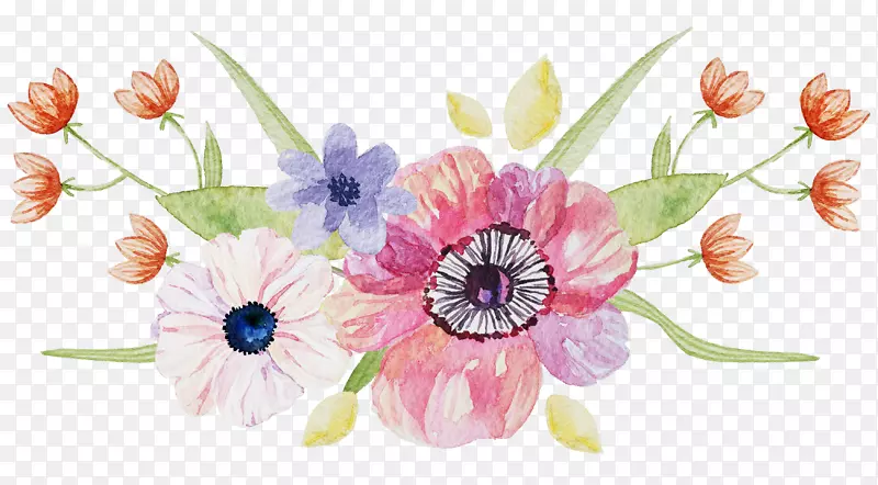 水彩画-清新典雅的花卉水彩画