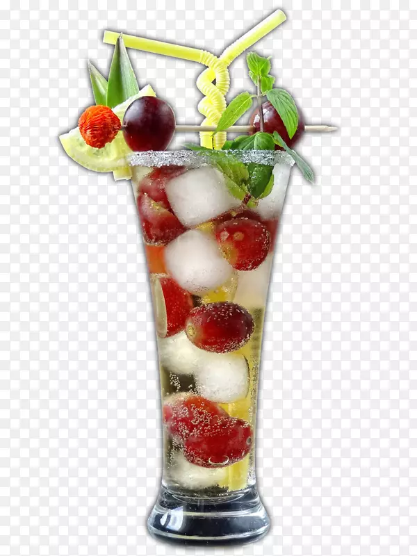 果汁软饮料鸡尾酒装饰摩丝不含酒精饮料泡满水果饮料
