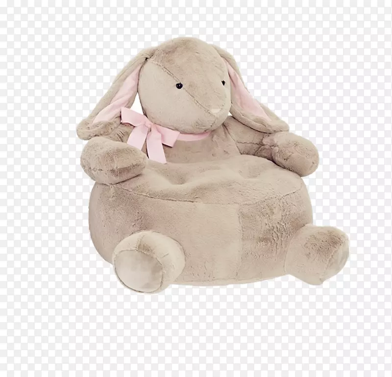 毛绒椅子填充玩具家具-可爱的小兔子