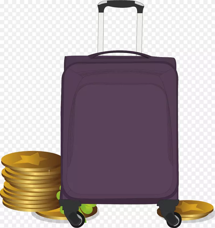 手提行李紫色数据库金紫色行李箱载体材料